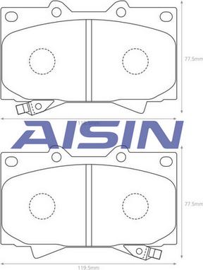 AISIN A1N005 - Kit pastiglie freno, Freno a disco autozon.pro