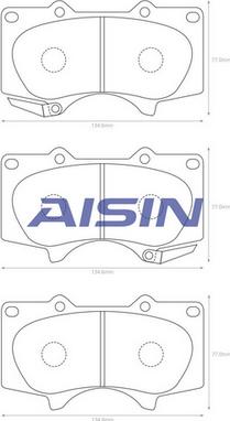 AISIN A1N011 - Kit pastiglie freno, Freno a disco autozon.pro