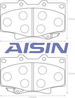 AISIN A1N023 - Kit pastiglie freno, Freno a disco autozon.pro