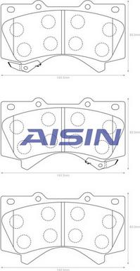 AISIN A1N156 - Kit pastiglie freno, Freno a disco autozon.pro