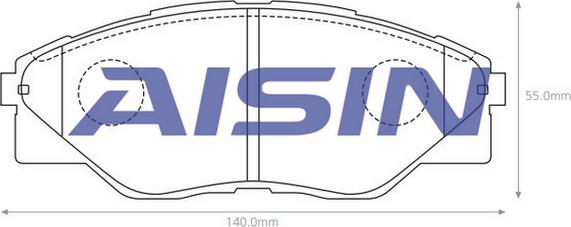 AISIN A1N167 - Kit pastiglie freno, Freno a disco autozon.pro