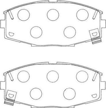 Aisin ASN-145 - Kit pastiglie freno, Freno a disco autozon.pro