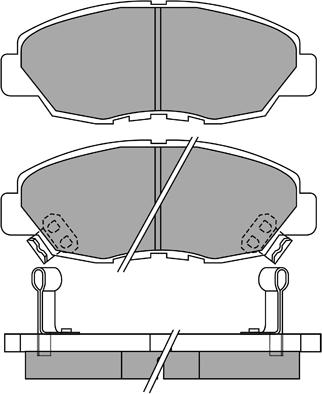 Aisin ASN-2064 - Kit pastiglie freno, Freno a disco autozon.pro