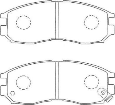 Aisin ASN-223 - Kit pastiglie freno, Freno a disco autozon.pro