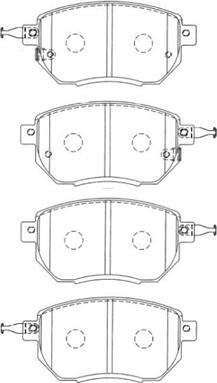 Aisin B1N079 - Kit pastiglie freno, Freno a disco autozon.pro