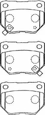 Aisin B2N053 - Kit pastiglie freno, Freno a disco autozon.pro