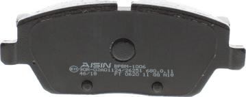 AISIN BPBM-1006 - Kit pastiglie freno, Freno a disco autozon.pro