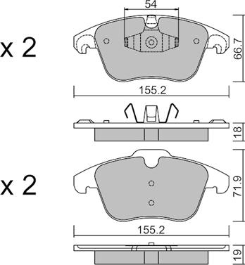 Aisin BPCI-1008 - Kit pastiglie freno, Freno a disco autozon.pro