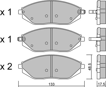 Aisin BPDO-1004 - Kit pastiglie freno, Freno a disco autozon.pro