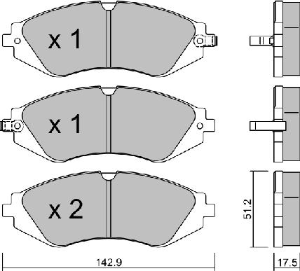 Aisin BPDO-1003 - Kit pastiglie freno, Freno a disco autozon.pro