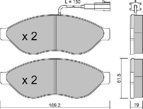 Aisin BPFI-1040 - Kit pastiglie freno, Freno a disco autozon.pro