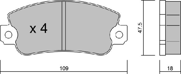 Aisin BPFI-1041 - Kit pastiglie freno, Freno a disco autozon.pro