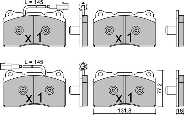 Aisin BPFI-1047 - Kit pastiglie freno, Freno a disco autozon.pro