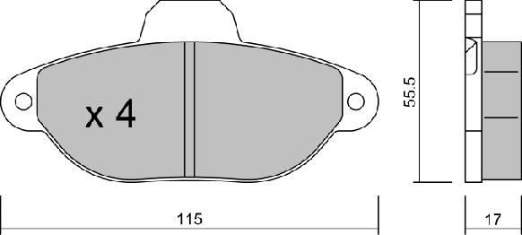 Aisin BPFI-1006 - Kit pastiglie freno, Freno a disco autozon.pro