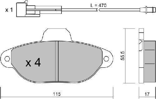 Aisin BPFI-1001 - Kit pastiglie freno, Freno a disco autozon.pro