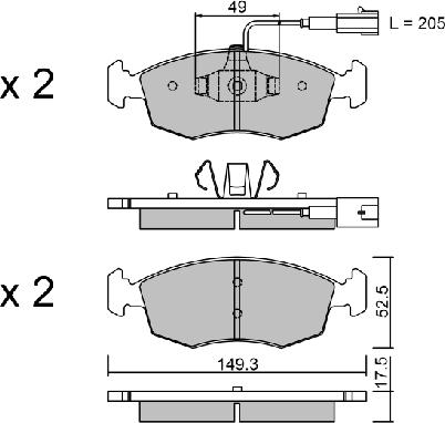 Aisin BPFI-1007 - Kit pastiglie freno, Freno a disco autozon.pro