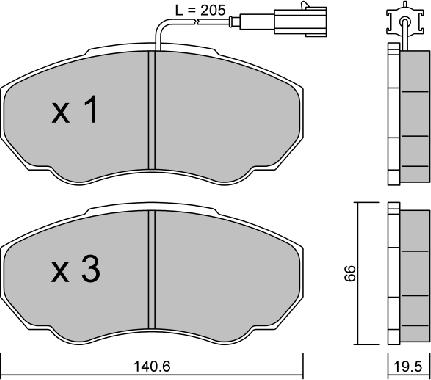 Aisin BPFI-1010 - Kit pastiglie freno, Freno a disco autozon.pro