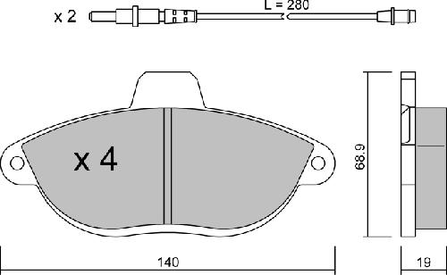 Aisin BPFI-1012 - Kit pastiglie freno, Freno a disco autozon.pro