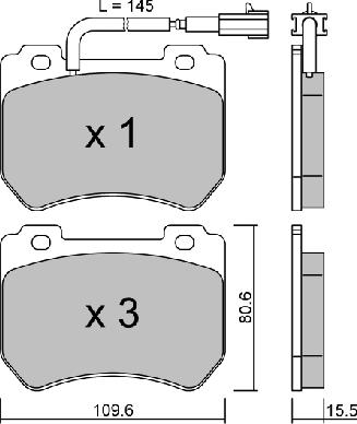 Aisin BPFI-1034 - Kit pastiglie freno, Freno a disco autozon.pro