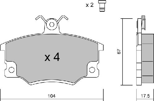 Aisin BPFI-1038 - Kit pastiglie freno, Freno a disco autozon.pro