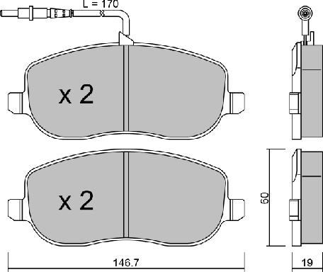 Aisin BPFI-1023 - Kit pastiglie freno, Freno a disco autozon.pro