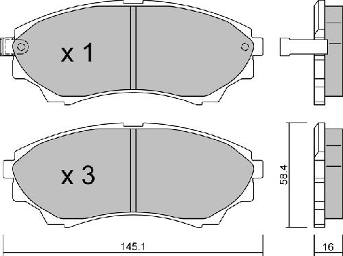 Aisin BPFO-1909 - Kit pastiglie freno, Freno a disco autozon.pro