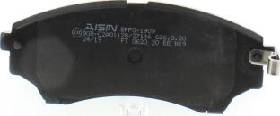 AISIN BPFO-1909 - Kit pastiglie freno, Freno a disco autozon.pro