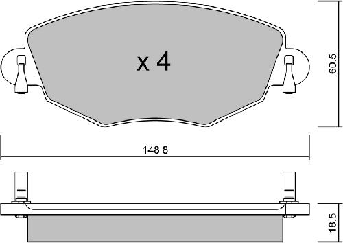 Aisin BPFO-1005 - Kit pastiglie freno, Freno a disco autozon.pro