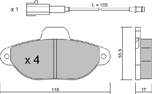 Aisin BPFO-1001 - Kit pastiglie freno, Freno a disco autozon.pro