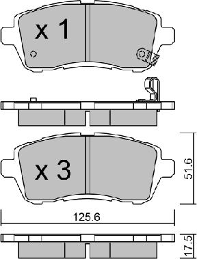 Aisin BPFO-1002 - Kit pastiglie freno, Freno a disco autozon.pro