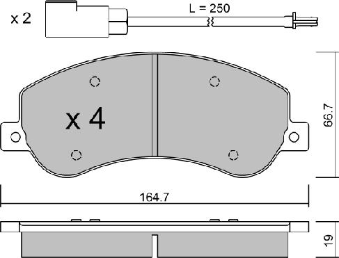 Aisin BPFO-1014 - Kit pastiglie freno, Freno a disco autozon.pro