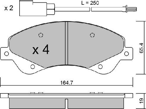 AISIN BPFO-1013 - Kit pastiglie freno, Freno a disco autozon.pro