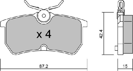 Aisin BPFO-2004 - Kit pastiglie freno, Freno a disco autozon.pro