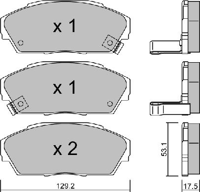 Aisin BPHO-1900 - Kit pastiglie freno, Freno a disco autozon.pro