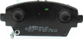 AISIN BPHO-1901 - Kit pastiglie freno, Freno a disco autozon.pro