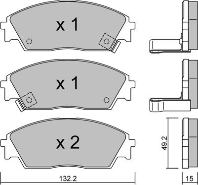 AISIN BPHO-1907 - Kit pastiglie freno, Freno a disco autozon.pro