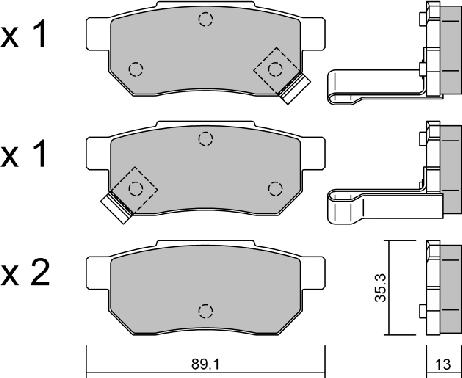 AISIN BPHO-2901 - Kit pastiglie freno, Freno a disco autozon.pro