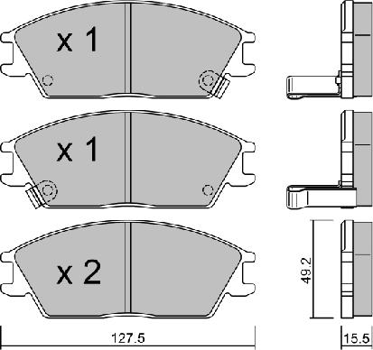 Aisin BPHY-1904 - Kit pastiglie freno, Freno a disco autozon.pro