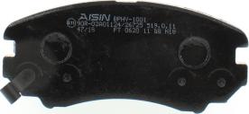 AISIN BPHY-1001 - Kit pastiglie freno, Freno a disco autozon.pro