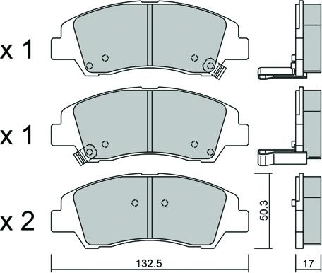 Aisin BPHY-1013 - Kit pastiglie freno, Freno a disco autozon.pro