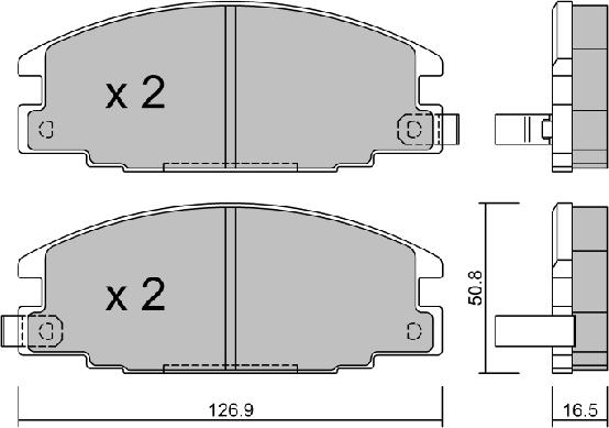 Aisin BPIS-1900 - Kit pastiglie freno, Freno a disco autozon.pro