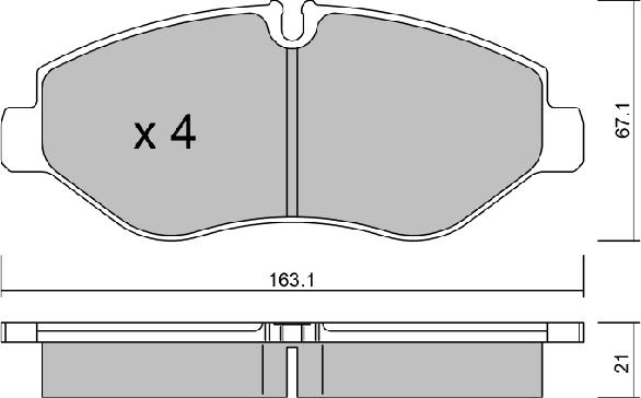 Aisin BPIV-1001 - Kit pastiglie freno, Freno a disco autozon.pro