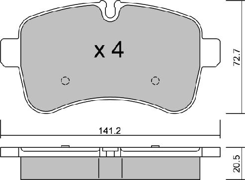 Aisin BPIV-2001 - Kit pastiglie freno, Freno a disco autozon.pro