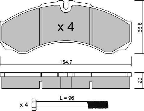 AISIN BPIV-2002 - Kit pastiglie freno, Freno a disco autozon.pro