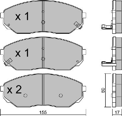 Aisin BPKI-1903 - Kit pastiglie freno, Freno a disco autozon.pro