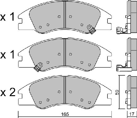 AISIN BPKI-1902 - Kit pastiglie freno, Freno a disco autozon.pro