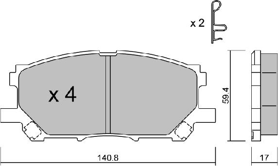 Aisin BPLX-1003 - Kit pastiglie freno, Freno a disco autozon.pro