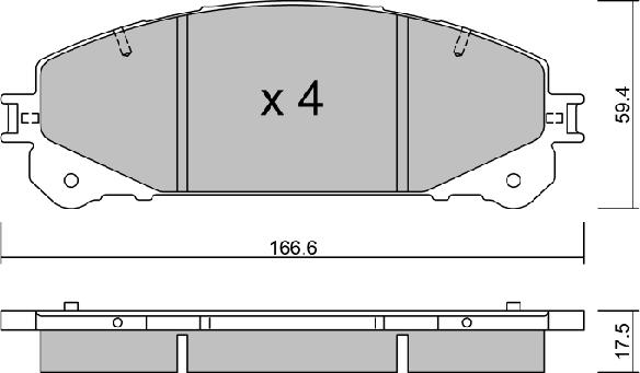 Aisin BPLX-1002 - Kit pastiglie freno, Freno a disco autozon.pro