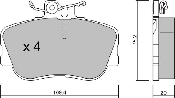 AISIN BPMB-1009 - Kit pastiglie freno, Freno a disco autozon.pro