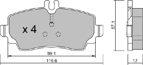 Aisin BPMB-1003 - Kit pastiglie freno, Freno a disco autozon.pro